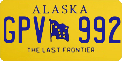 AK license plate GPV992