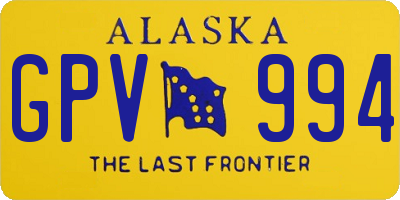 AK license plate GPV994