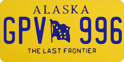 AK license plate GPV996