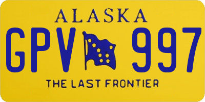 AK license plate GPV997