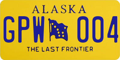 AK license plate GPW004