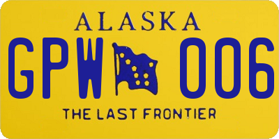 AK license plate GPW006