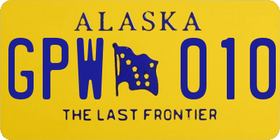 AK license plate GPW010