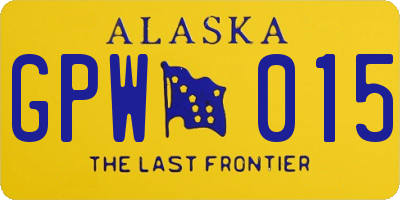 AK license plate GPW015