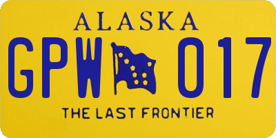 AK license plate GPW017