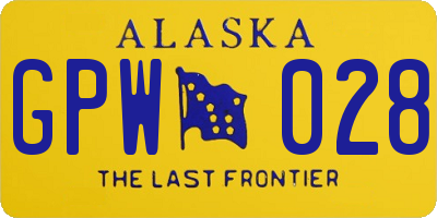 AK license plate GPW028