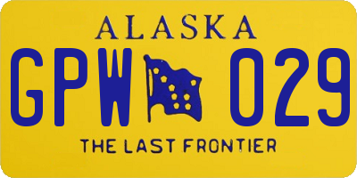 AK license plate GPW029