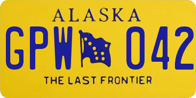 AK license plate GPW042