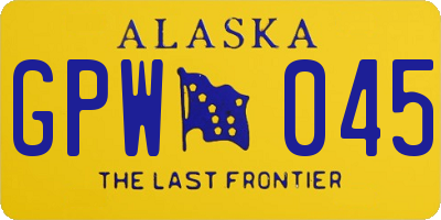 AK license plate GPW045