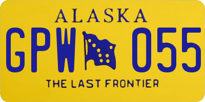 AK license plate GPW055