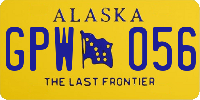AK license plate GPW056