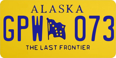 AK license plate GPW073