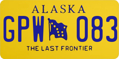 AK license plate GPW083