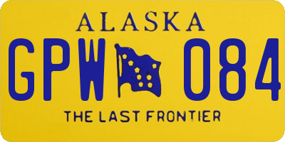 AK license plate GPW084