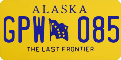 AK license plate GPW085
