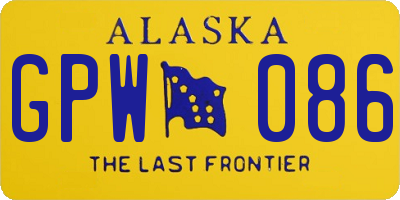 AK license plate GPW086