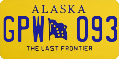 AK license plate GPW093