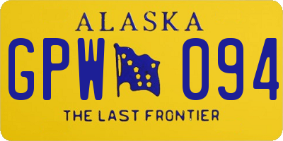 AK license plate GPW094