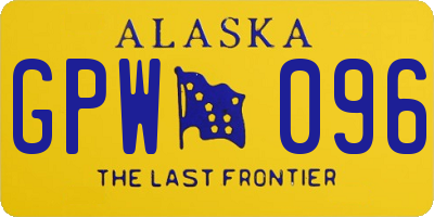 AK license plate GPW096