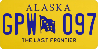 AK license plate GPW097