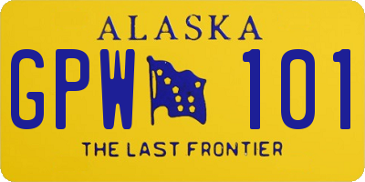 AK license plate GPW101