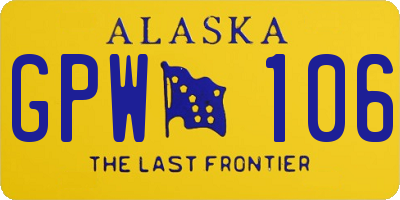 AK license plate GPW106