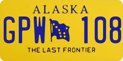 AK license plate GPW108