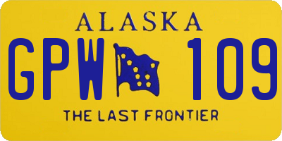 AK license plate GPW109