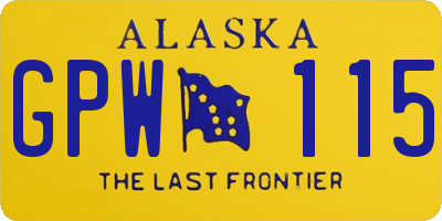 AK license plate GPW115