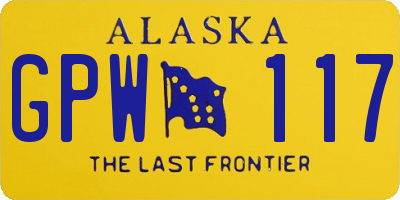 AK license plate GPW117
