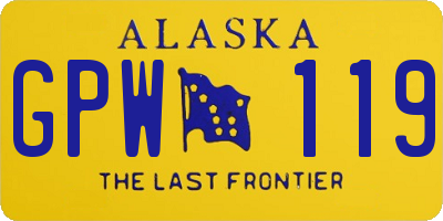 AK license plate GPW119