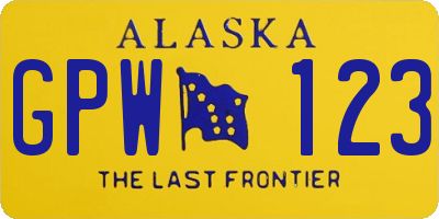 AK license plate GPW123