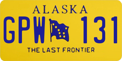 AK license plate GPW131