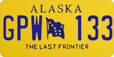 AK license plate GPW133
