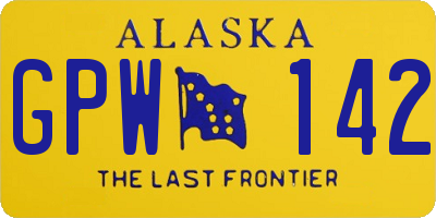 AK license plate GPW142