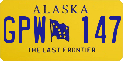 AK license plate GPW147