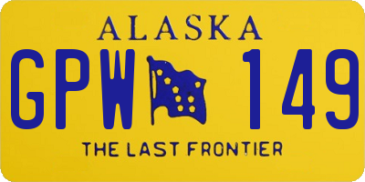 AK license plate GPW149