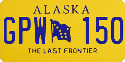 AK license plate GPW150
