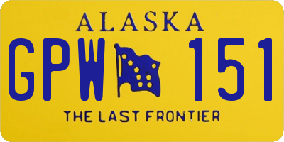 AK license plate GPW151