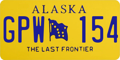 AK license plate GPW154