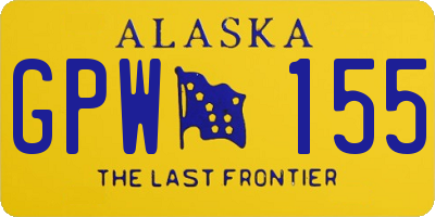 AK license plate GPW155