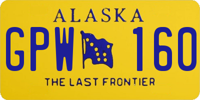 AK license plate GPW160