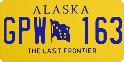 AK license plate GPW163