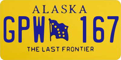 AK license plate GPW167