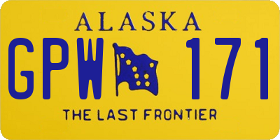 AK license plate GPW171