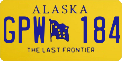 AK license plate GPW184