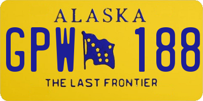 AK license plate GPW188