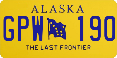 AK license plate GPW190