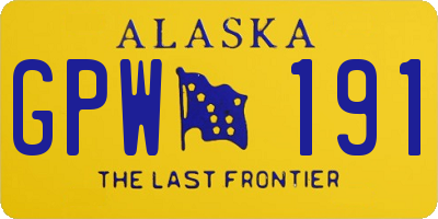 AK license plate GPW191