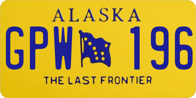 AK license plate GPW196